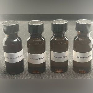 Aromatherapy Essential Oil Set - 4 Bottles, each 1/2oz Oil